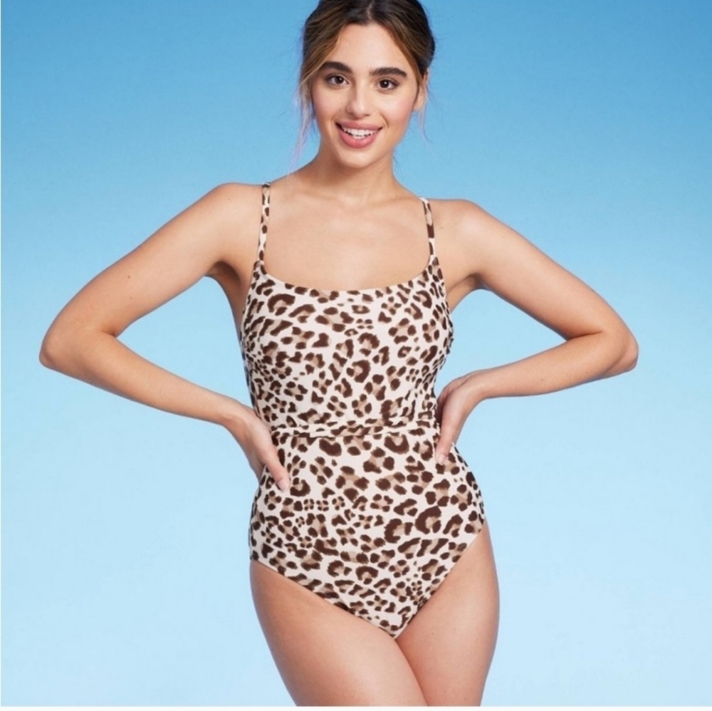Kona Sol Leopard Print One Piece Wrap Belt, Medium Coverage